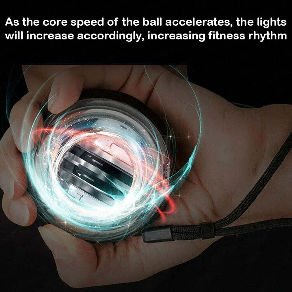Auto-Start LED Power Gyro Force Wrist Hand Ball Arm Exerciser Relieve Pressure (Without Light)